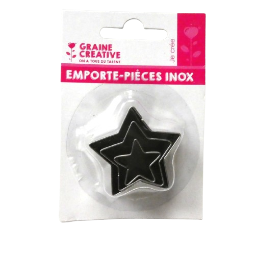 Lot de 3 emporte-pièces GRAINE CREATIVE étoiles