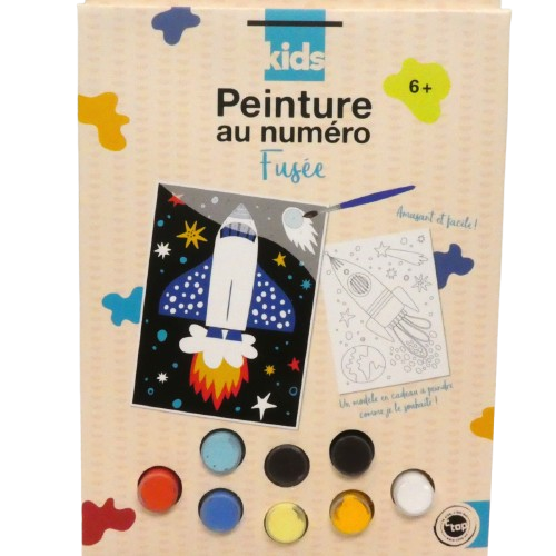 peinture numéro enfant fusée