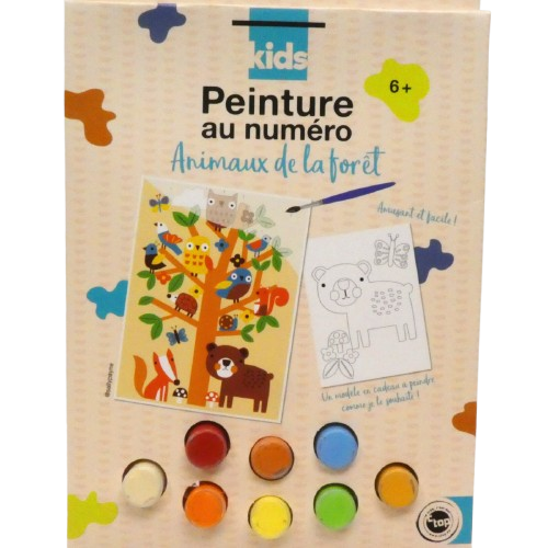 peinture numéro enfant forêt