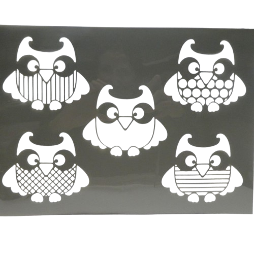 pochoir hibou