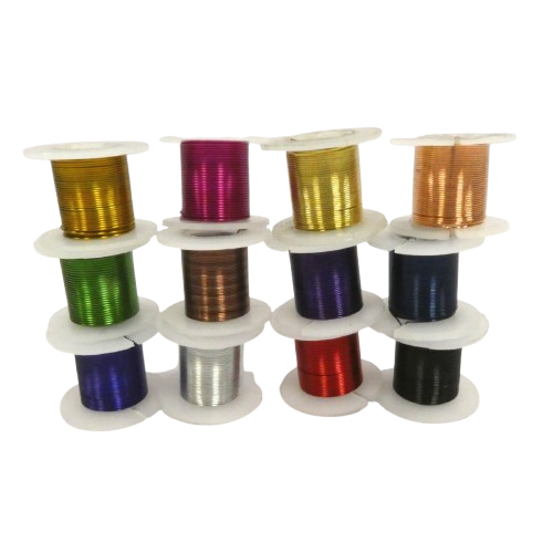 bobine fils méatl colorés