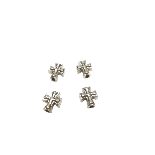perles croix argenté