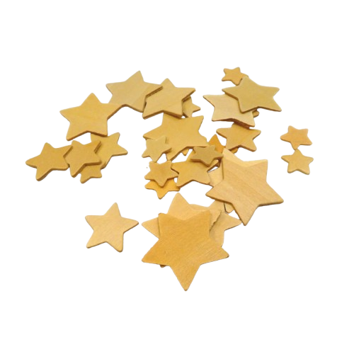 étoiles en bois