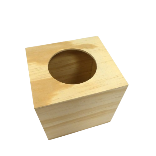 boîte en bois mouchoirs carrés