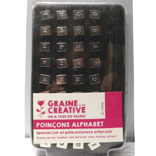 poinçon alphabet graine creative
