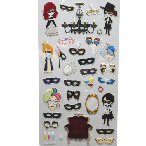 stickers bal masqués apli