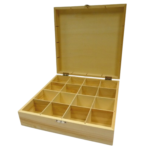 boite en bois 16 compartiments