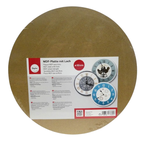plaque mdf horloge rayher