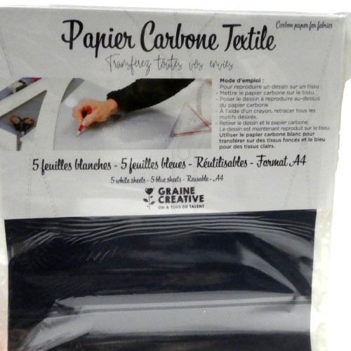 papier carbone textile graine creative