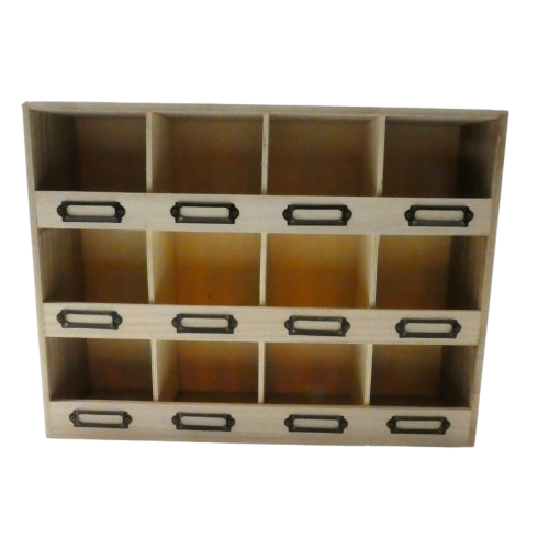 commode 12 casiers en bois