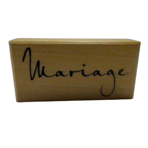 tampon bois mariage