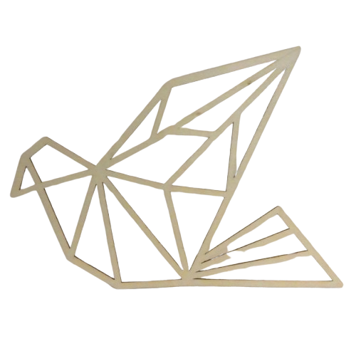 grue origami en bois