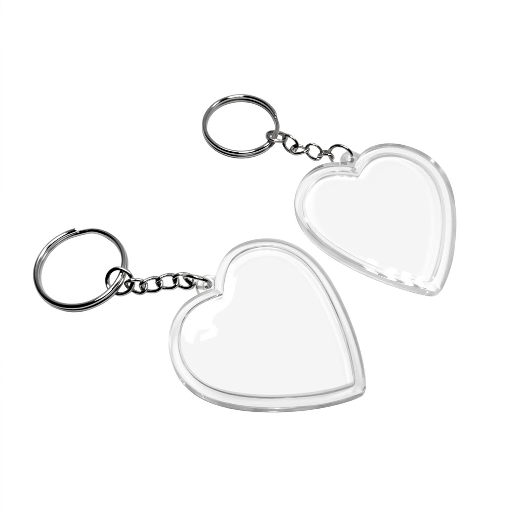 porte clés photo coeur