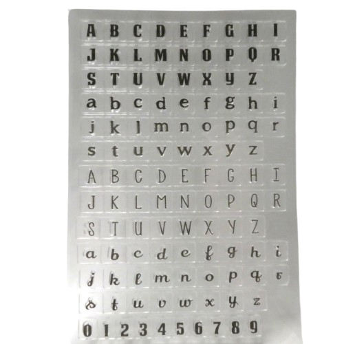 tampons alphabet