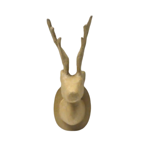trophée cerf papier mâché decopatch