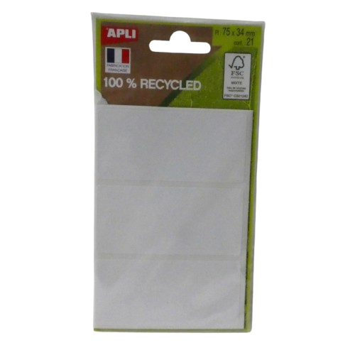 étiquettes blanche apli