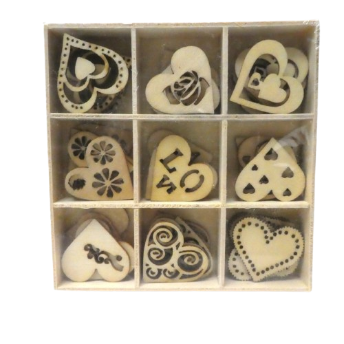 embellissements coerurs bois