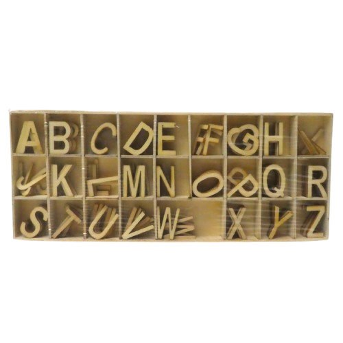 coffret lettres en bois
