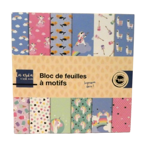 feuilles kawai 15 x 15 cm