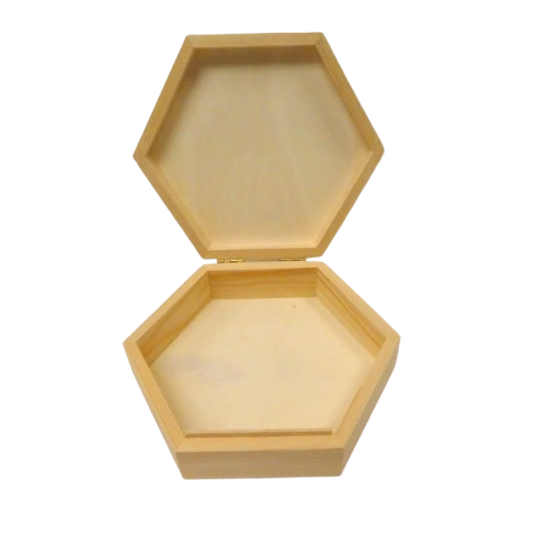 boite hexagonale en bois