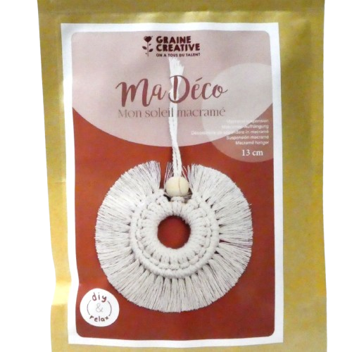 kit macramé soleil graine creative