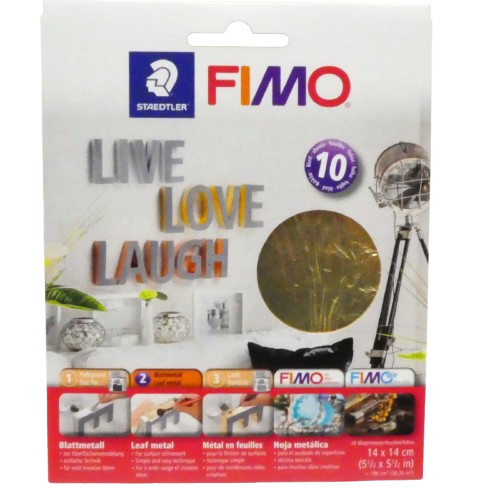 feuille dor fimo