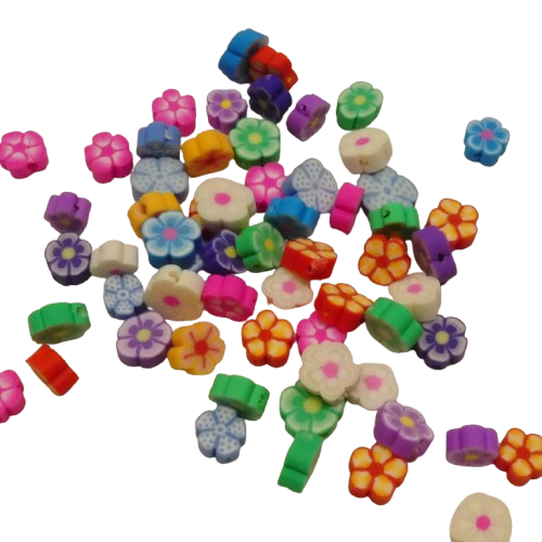 perles polymère fleurs kit création