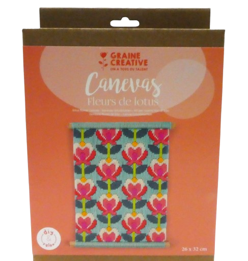 graine creative fleurs de lotus canevas