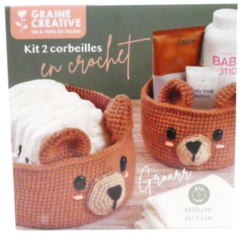 kit crochet corbeille ours graine creative