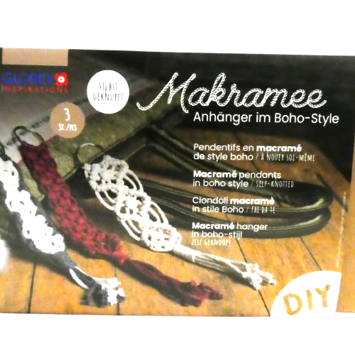 kit macramé porte clés glorex