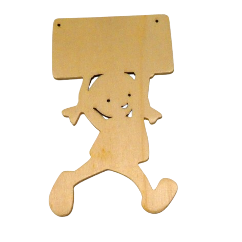 plaque de porte en bois fille kit creation