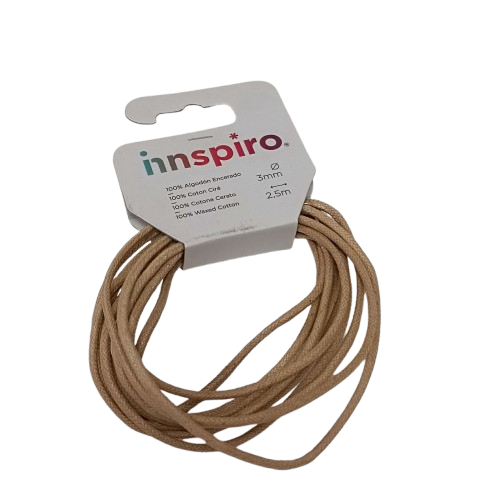 coton ciré innspiro beige 3 mm