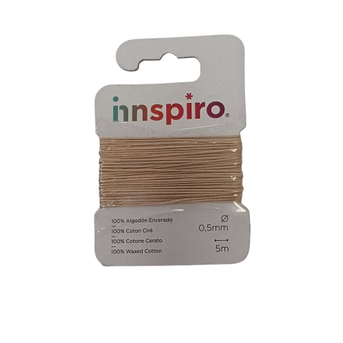 coton ciré innspiro beige 0.5 mm