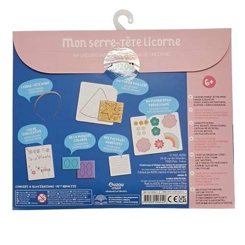 auzou mon serre tête licorne