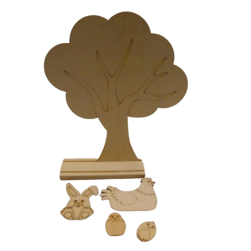 kit pâques arbre en bois