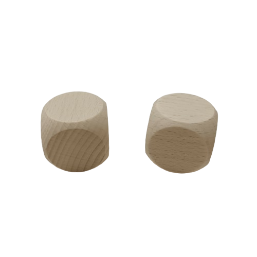 dés en bois rayher 40mm