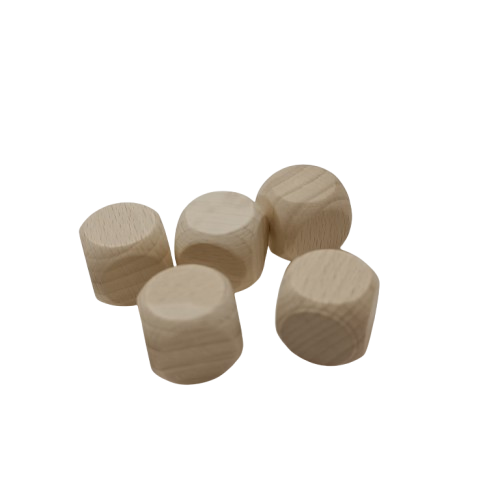 dés en bois rayher 18mm