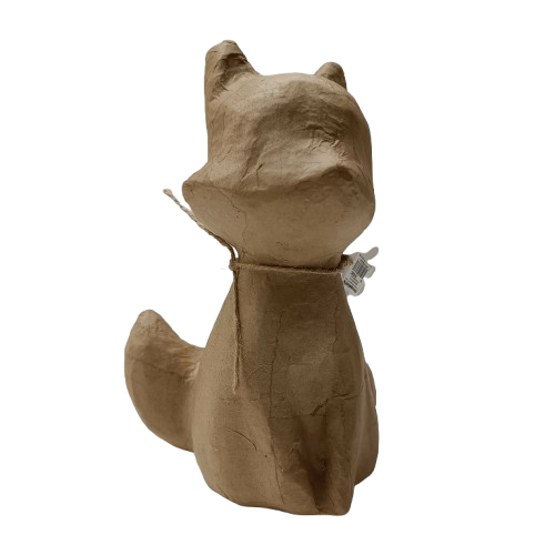 renard decopatch papier mâché