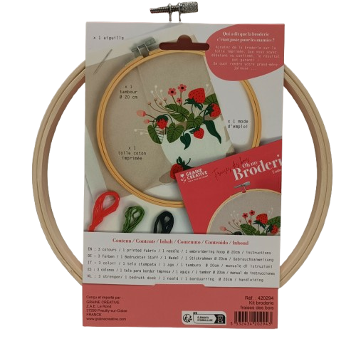 kit broderie fraise graine creative