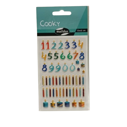 autocollants bougies anniversaire maildor