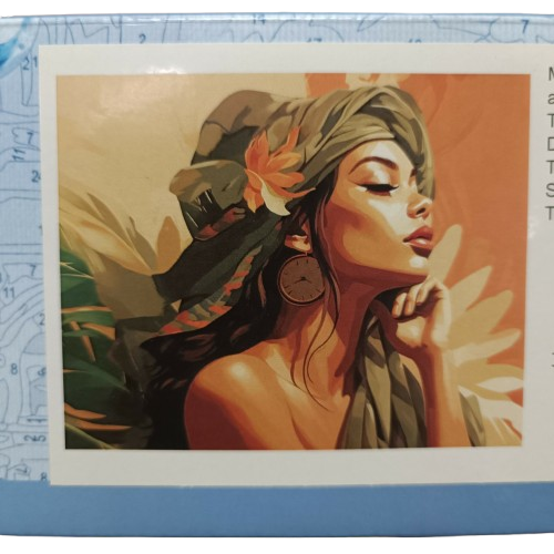 peinture numéro figure dart femme au turban