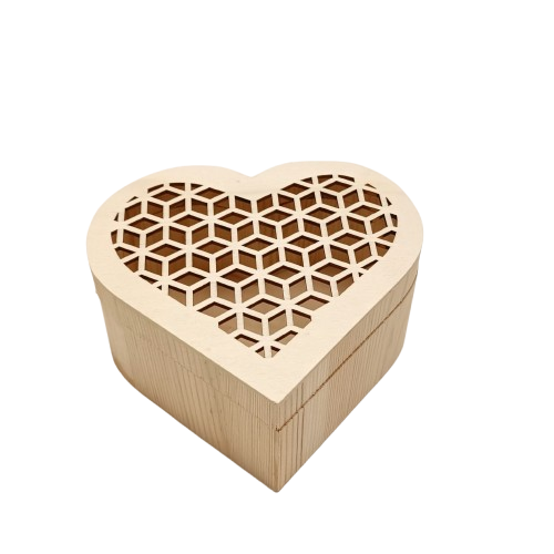 boîte coeur en bois kit creation