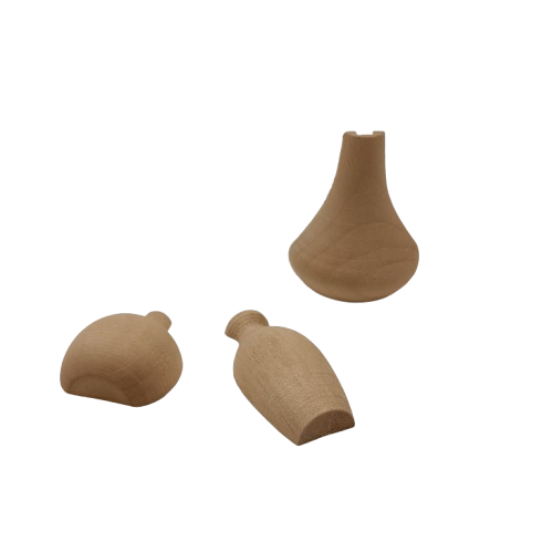 demi vase en bois