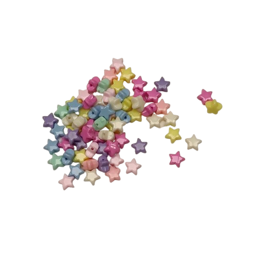 perles étoiles pastels