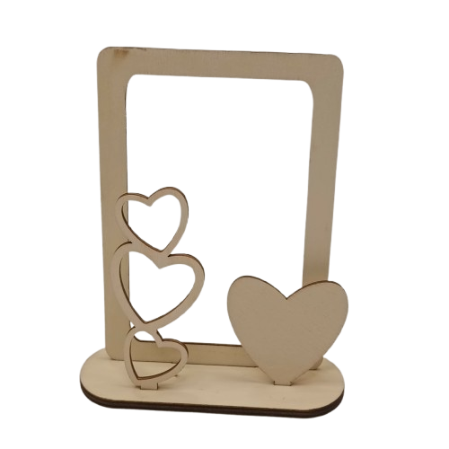 cadre photo coeur en bois kit creation