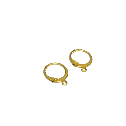 boucles dormeuses en acier inoxydable dorée