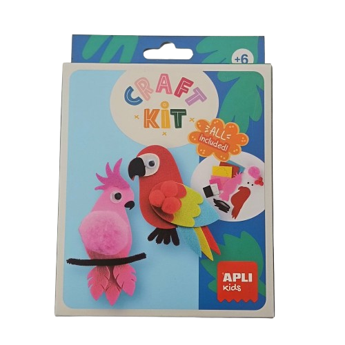 kit enfant craft pompon perroquet apli (2)