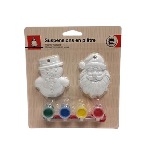 kit déco enfants en plâtre spécial noël