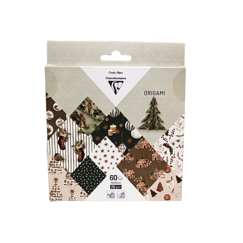 papier origami clairefontaine noël