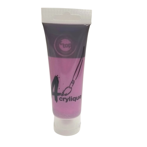 peinture acrylique pailletée rose